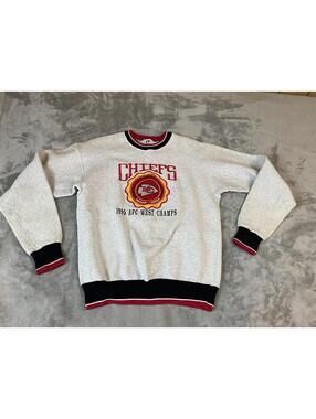VTG Kansas City Chiefs 1995 AFC West Champs Sweatshirt Legends Large ?